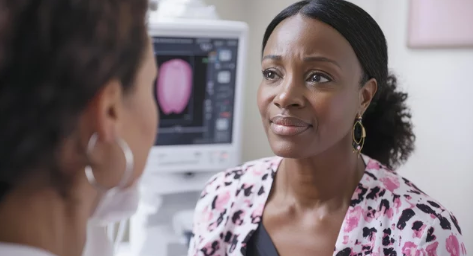 woman consults with doctor